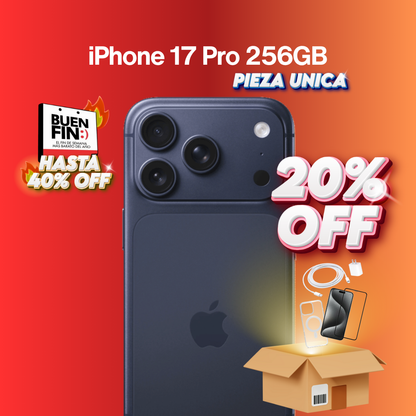 iPhone 17 Pro 256GB Azul Nuevo (Open Box) BUEN FIN